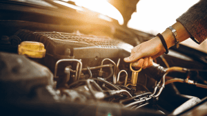 how to check engine oil