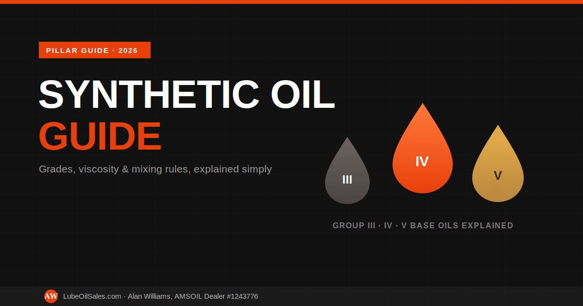 Synthetic oil guide