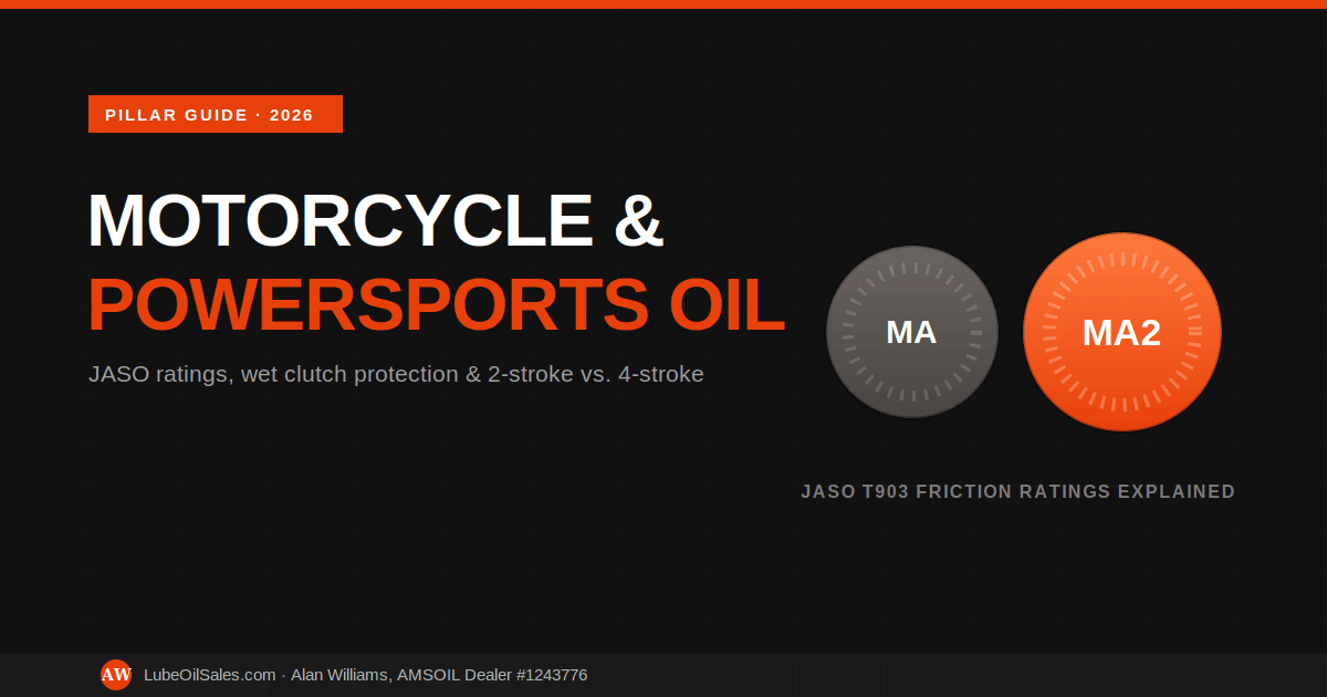 Motorcycle oil guide — JASO MA and MA2 friction ratings explained